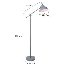 Mexlite Lighting Stehleuchte Nové 1322GR