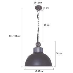 Mexlite Lighting Pendelleuchte Dinko 1455ZW