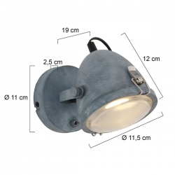 Mexlite Lighting Wandleuchte Paco 1311GR