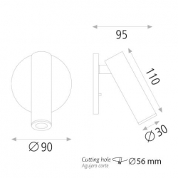 ACB Wandleuchte ATRIA E392510NM Einbau