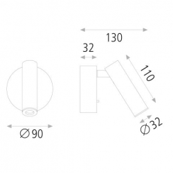 ACB Wandleuchte ATRIA A392510NM