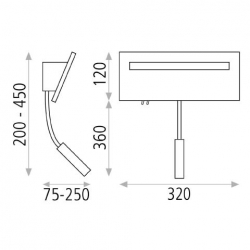 ACB Wandleuchte ARIEL A342110B