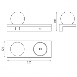 ACB Wandleuchte SYLVANA A38210B