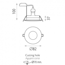 ACB Deckeneinbaustrahler HERA P35541B