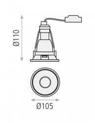 ACB Deckeneinbaustrahler APEX P36881B