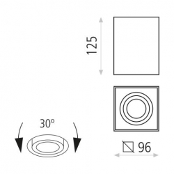 ACB Deckenstrahler CARRE P376210B