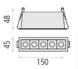 ACB Deckeneinbaustrahler TANGO E376810B