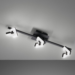 Fischer Honsel 21402 LED-Wand-Deckeneuchte schwarz 3 X 4,5 Watt 3000 Kelvin