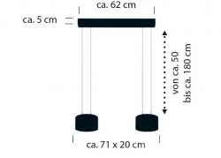 Bankamp Grand L2265.2-51 Luce Elevata 2 flammig Pendelleuchte