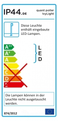 IP44  LED Poller & Wegleuchte 7,5W Quant